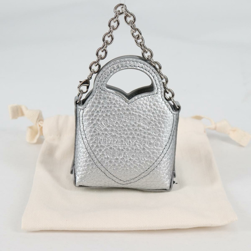 【日本直送】TIFFANY&Co. Return To 微型托特包吊飾皮革銀色正品 141171M-11