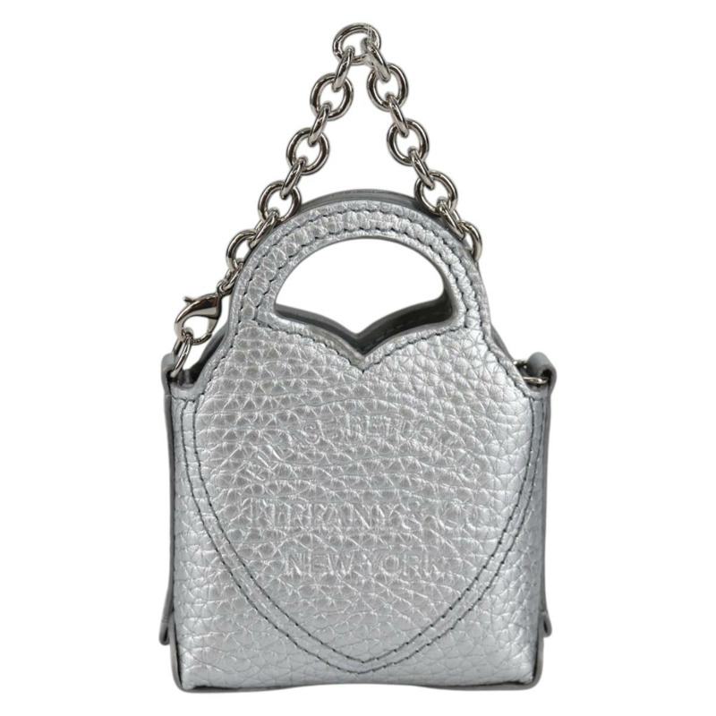 【日本直送】TIFFANY&Co. Return To 微型托特包吊飾皮革銀色正品 141171M-12