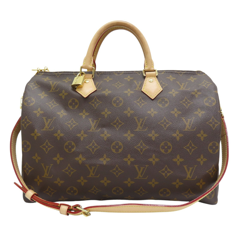 棕色 原花帆布 Speedy Bandouliere 35 两用包【LOUIS VUITTON LV 路易威登】 M46981-0