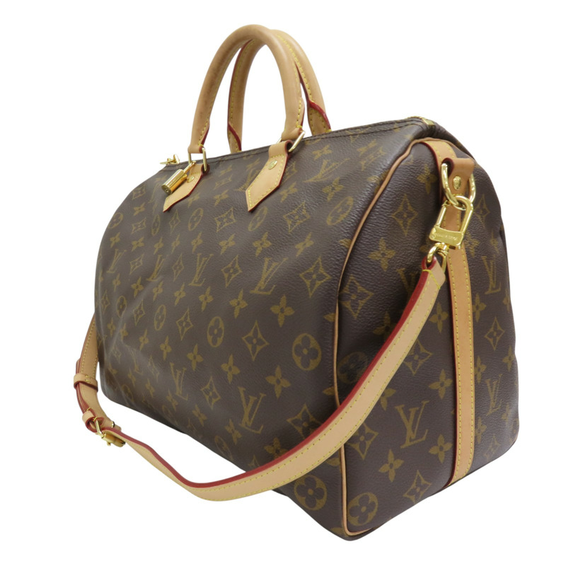棕色 原花帆布 Speedy Bandouliere 35 两用包【LOUIS VUITTON LV 路易威登】 M46981-2
