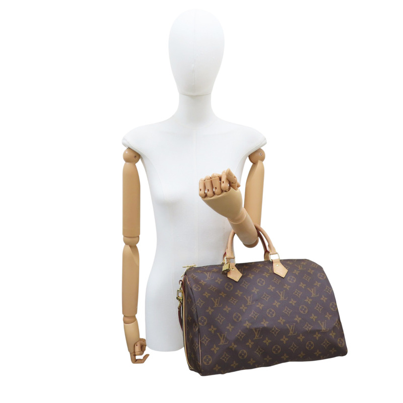 棕色 原花帆布 Speedy Bandouliere 35 两用包【LOUIS VUITTON LV 路易威登】 M46981-7