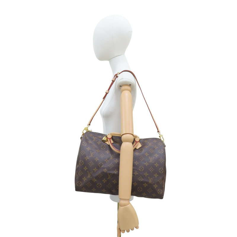 棕色 原花帆布 Speedy Bandouliere 35 两用包【LOUIS VUITTON LV 路易威登】 M46981-8