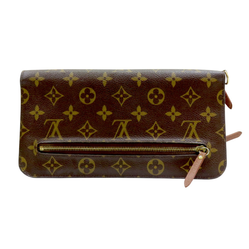 棕色 原花帆布 Insolite 二折長夾 M66566【LOUIS VUITTON 路易威登】 M66566-1