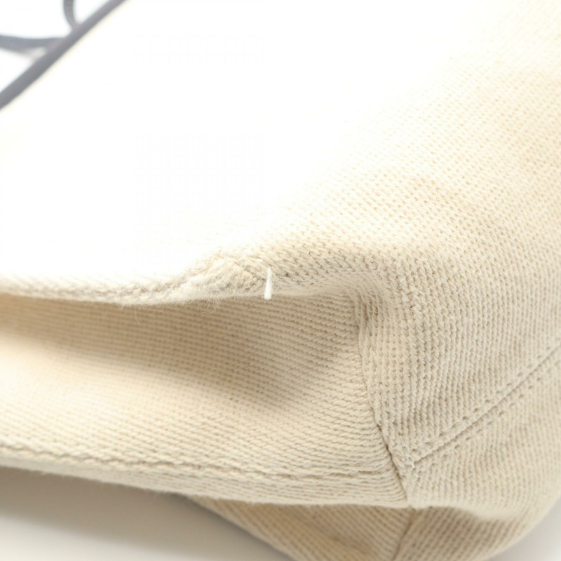 LOEWE CUSHION TOTE 小號包 330.02AA93 帆布皮革米色黑色二手女款-5