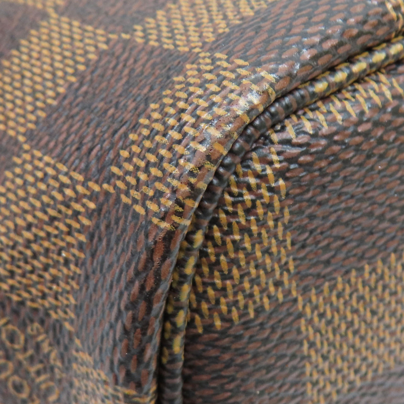棕色 棋盤格帆布 Neverfull PM 肩背包 N51109 金扣【LOUIS VUITTON 路易威登】 N51109-9