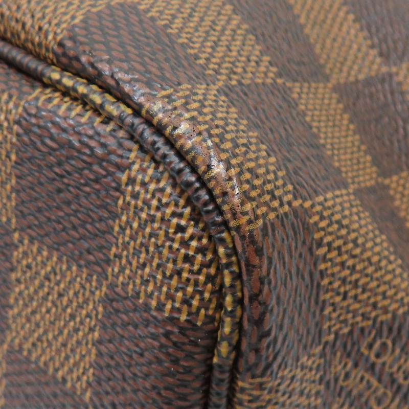 棕色 棋盤格帆布 Neverfull PM 肩背包 N51109 金扣【LOUIS VUITTON 路易威登】 N51109-10