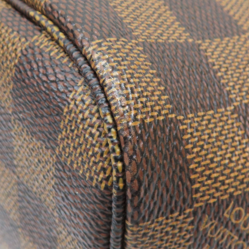 棕色 棋盤格帆布 Neverfull PM 肩背包 N51109 金扣【LOUIS VUITTON 路易威登】 N51109-12