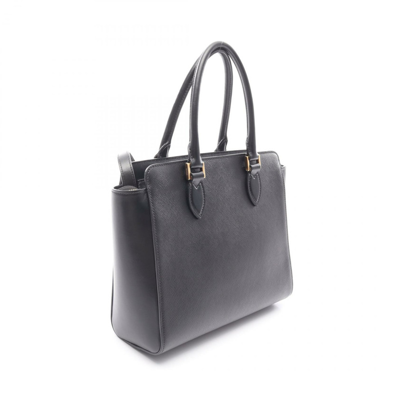 PRADA SAFFIANO + SOFT CALF 單肩包 女士 Saffiano 皮革 黑色 二手-1
