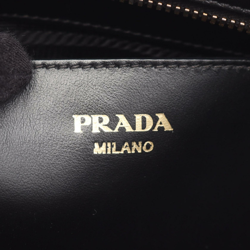 PRADA SAFFIANO + SOFT CALF 單肩包 女士 Saffiano 皮革 黑色 二手-3
