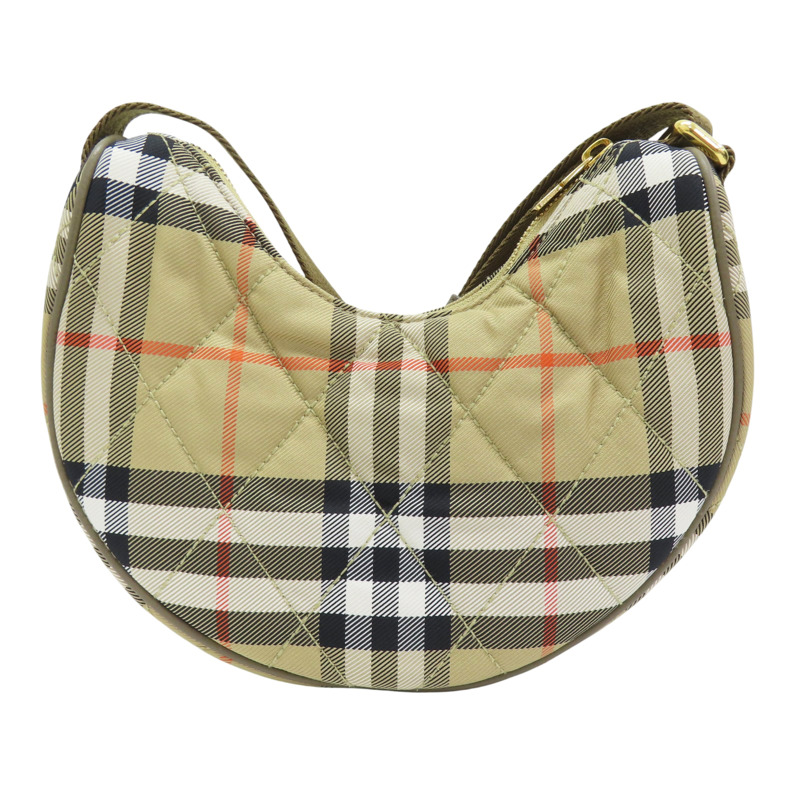 棕色 棉質 經典格紋 肩背包【BURBERRY 巴寶莉】 8111308-1