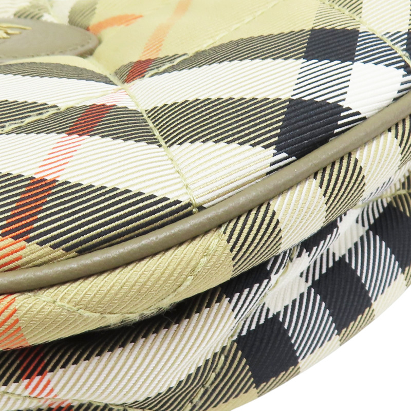棕色 棉質 經典格紋 肩背包【BURBERRY 巴寶莉】 8111308-9