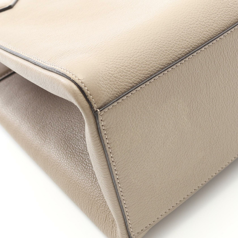 FENDI ORIGAMI 中型托特包肩包 8BH414APZAF11WS 皮革米色二手女款-6
