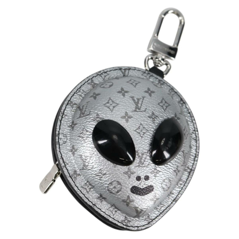 【日本直送】路易威登 Monogram Eclipse Alien 包吊飾 銀色 M02429 正品 yk19436M-0