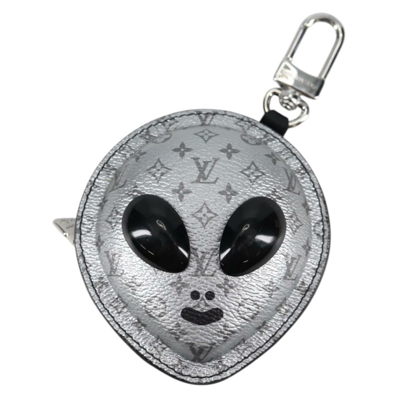 【日本直送】路易威登 Monogram Eclipse Alien 包吊飾 銀色 M02429 正品 yk19436M-12