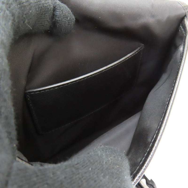 黑色Re-Nylon Saffiano牛皮 肩背包 手機袋 2ZH108【PRADA 普拉達】 2ZH108-4