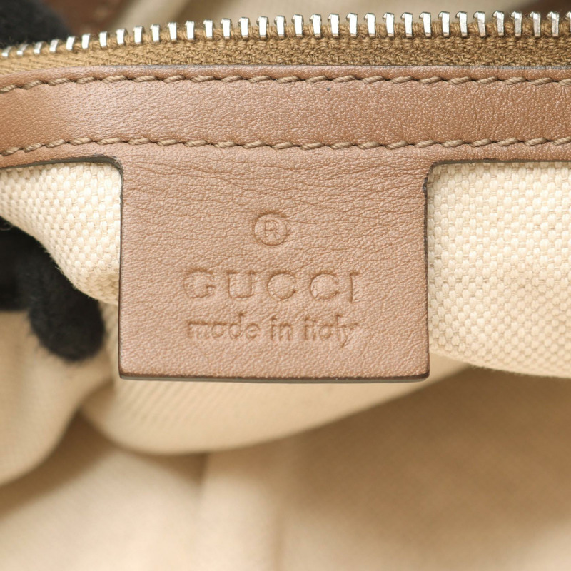 GUCCI 互扣式 G 肩背包 268244 皮革 棕色 二手 女士-3
