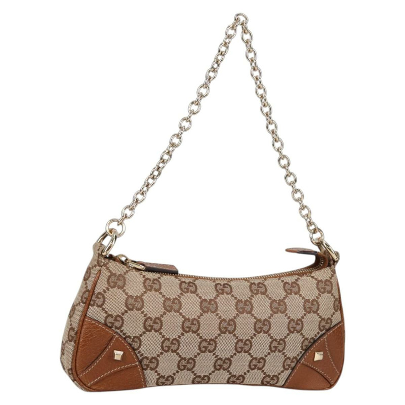 【日本直送】GUCCI GG 帆布鏈條配件袋 米色金色 120940 正品 yk19441V-0