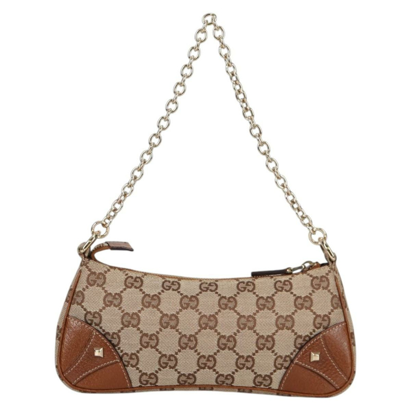 【日本直送】GUCCI GG 帆布鏈條配件袋 米色金色 120940 正品 yk19441V-1
