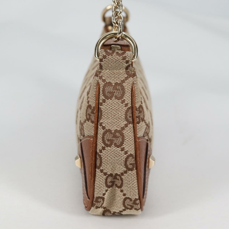 【日本直送】GUCCI GG 帆布鏈條配件袋 米色金色 120940 正品 yk19441V-2