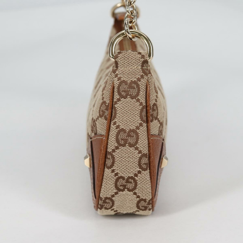 【日本直送】GUCCI GG 帆布鏈條配件袋 米色金色 120940 正品 yk19441V-3