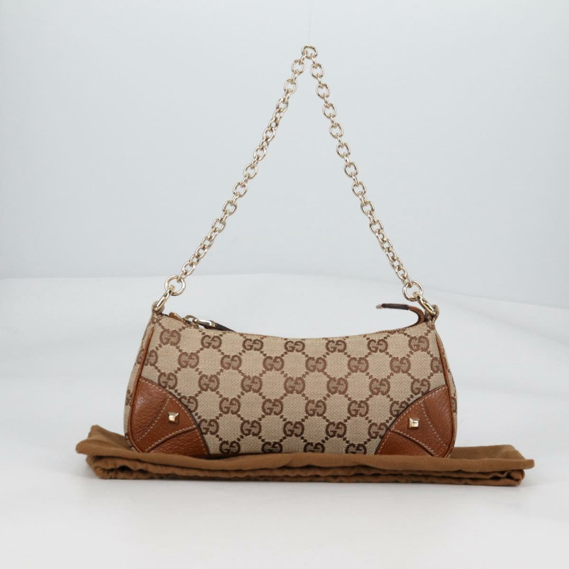 【日本直送】GUCCI GG 帆布鏈條配件袋 米色金色 120940 正品 yk19441V-11