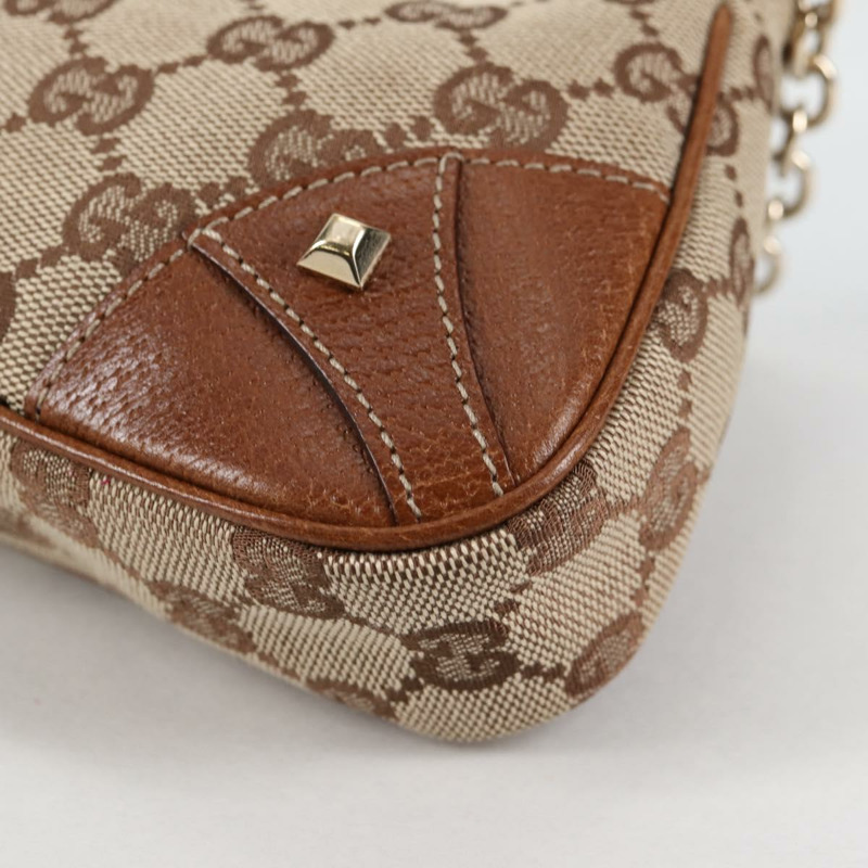 【日本直送】GUCCI GG 帆布鏈條配件袋 米色金色 120940 正品 yk19441V-16