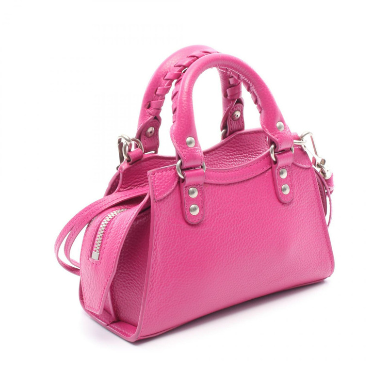 BALENCIAGA Neo Classic Nano 單肩包 斜背包 皮革 粉紅色 二手 女款-1