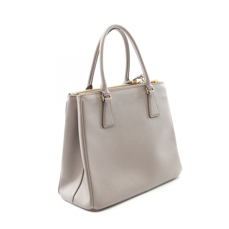 PRADA SAFFIANO LUX 2Way 單肩包 手提包 1BA256 皮革 灰色 二手 女款-1