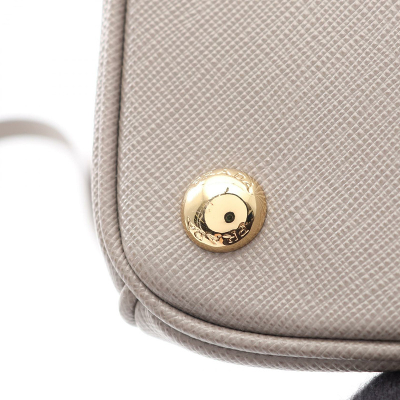PRADA SAFFIANO LUX 2Way 單肩包 手提包 1BA256 皮革 灰色 二手 女款-5