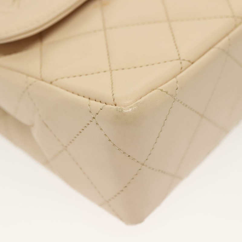 【日本直送】香奈兒 Matelasse Paris Only 雙翻蓋鏈條包 皮革 米色 CC 正品 bs29364-14