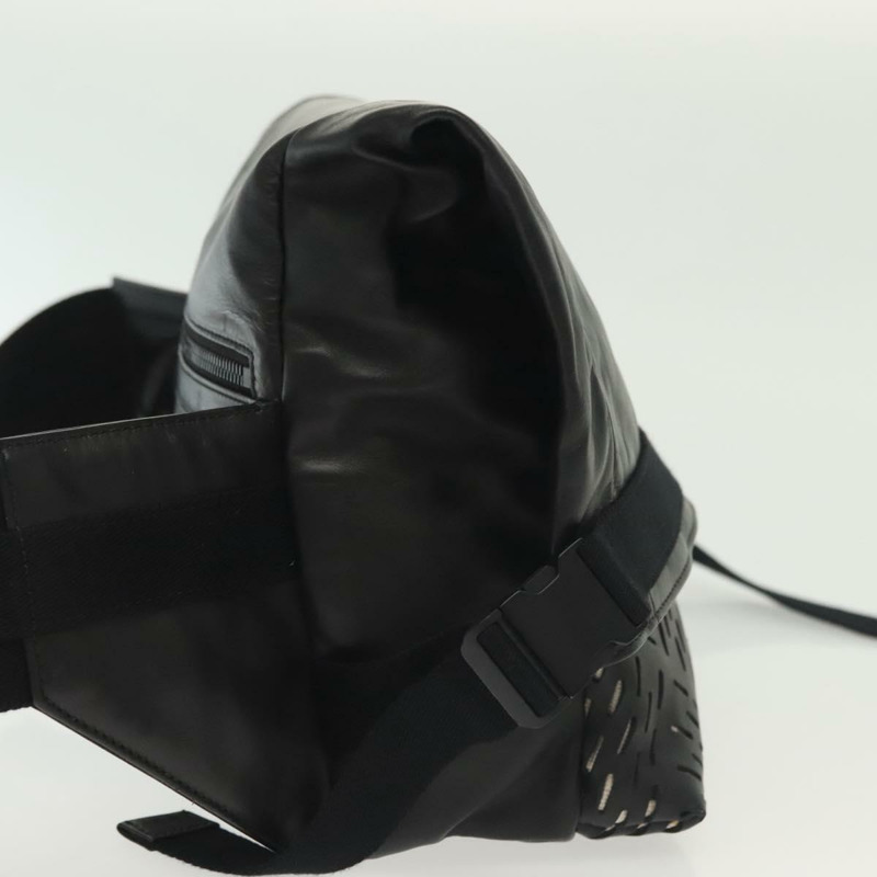 【日本直送】BOTTEGA VENETA 腰包 皮革 黑色 正品 bs29314-3