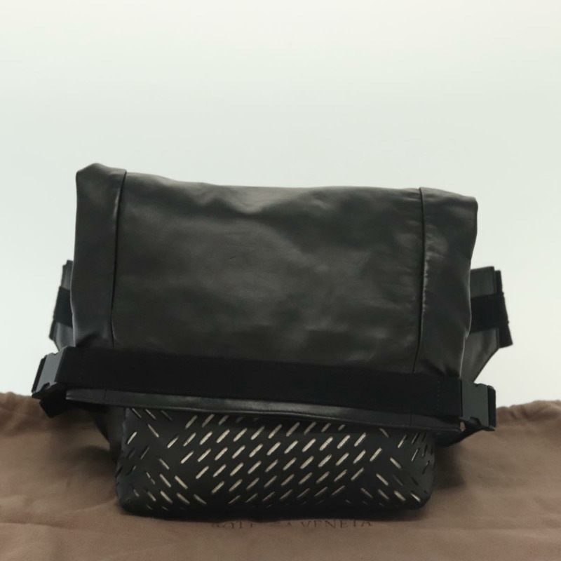 【日本直送】BOTTEGA VENETA 腰包 皮革 黑色 正品 bs29314-11