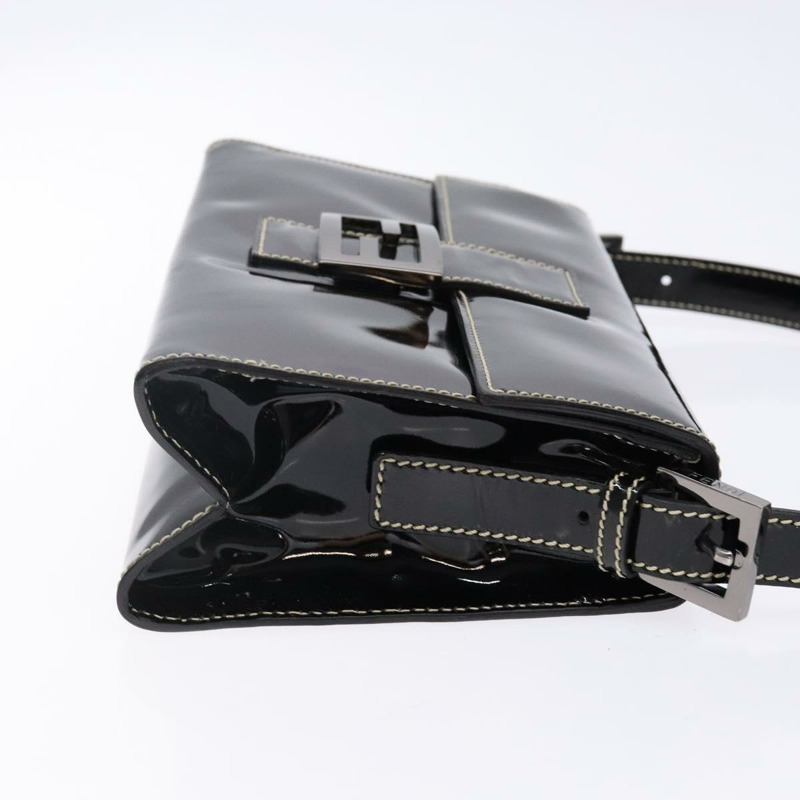 【日本直送】FENDI Mamma Baguette 肩背包 琺瑯黑色 正品 ep10832-2