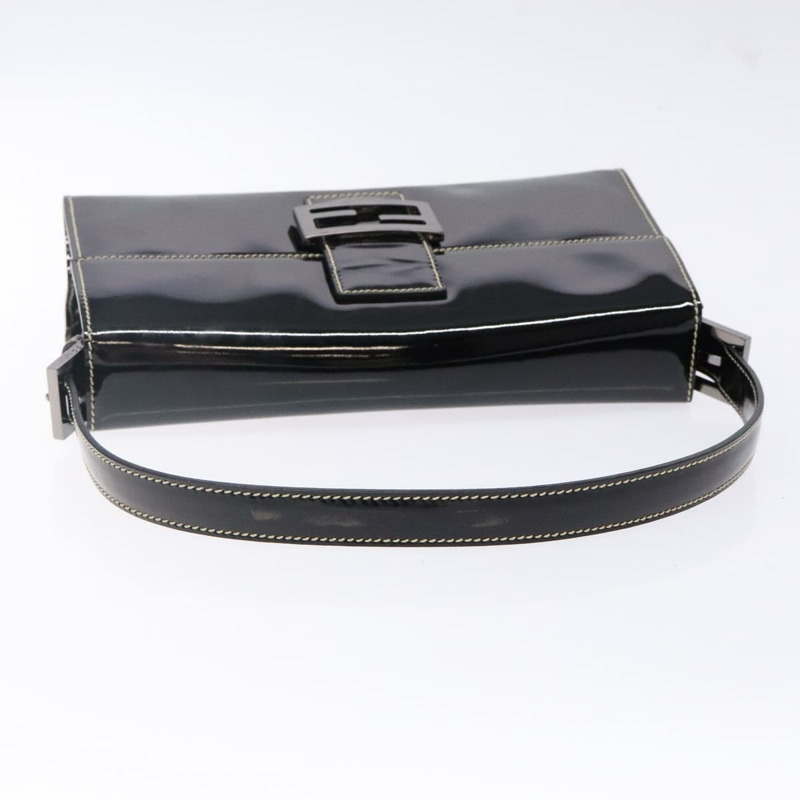 【日本直送】FENDI Mamma Baguette 肩背包 琺瑯黑色 正品 ep10832-6