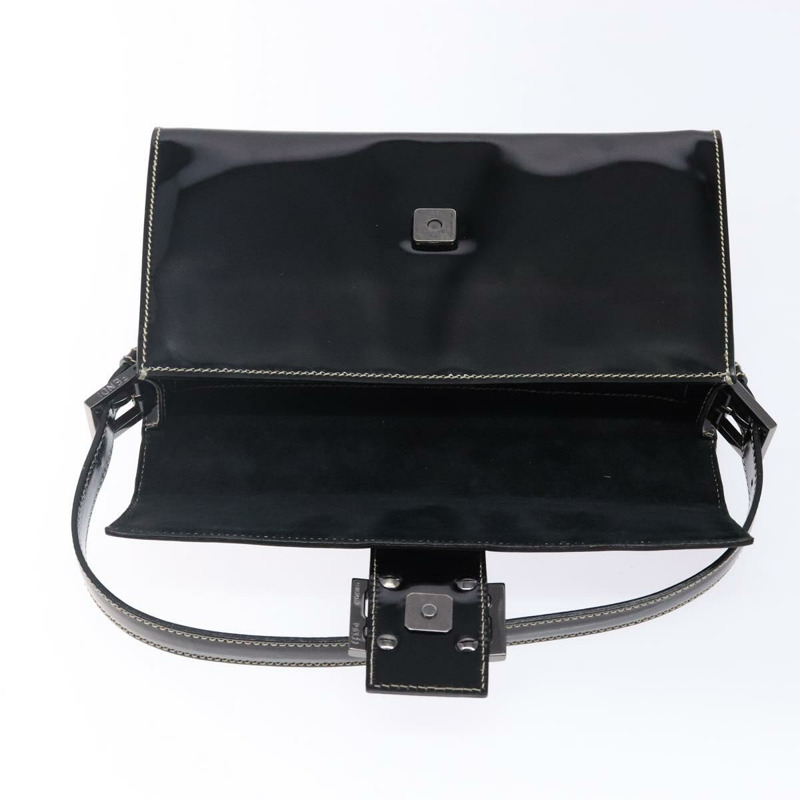【日本直送】FENDI Mamma Baguette 肩背包 琺瑯黑色 正品 ep10832-9