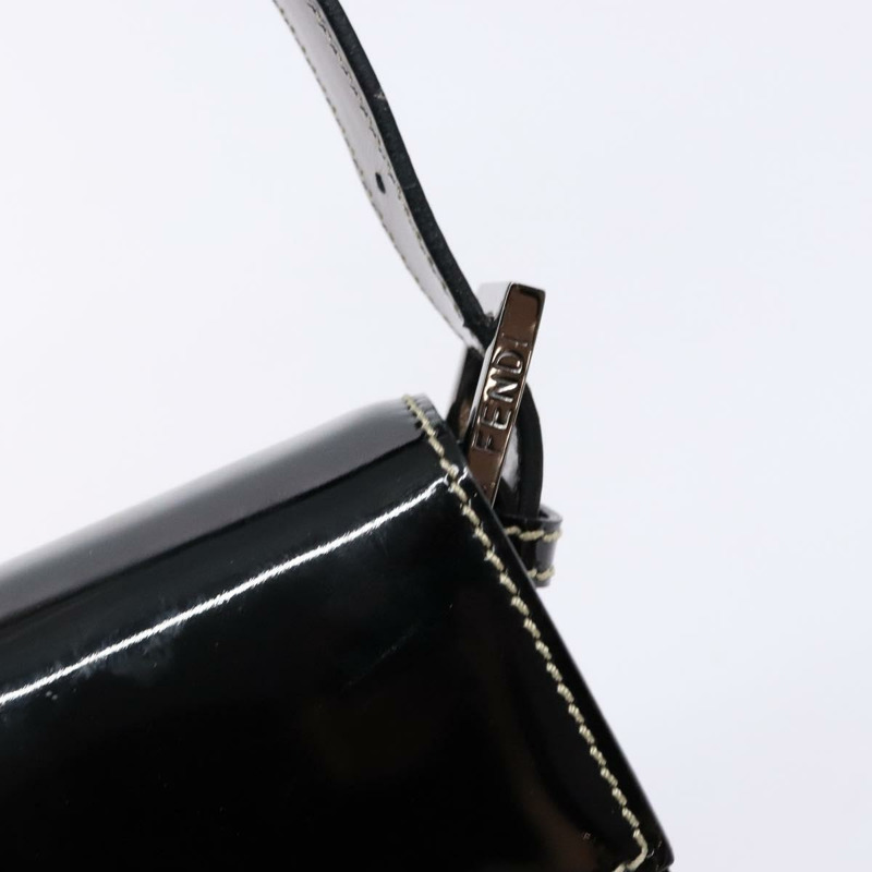 【日本直送】FENDI Mamma Baguette 肩背包 琺瑯黑色 正品 ep10832-16