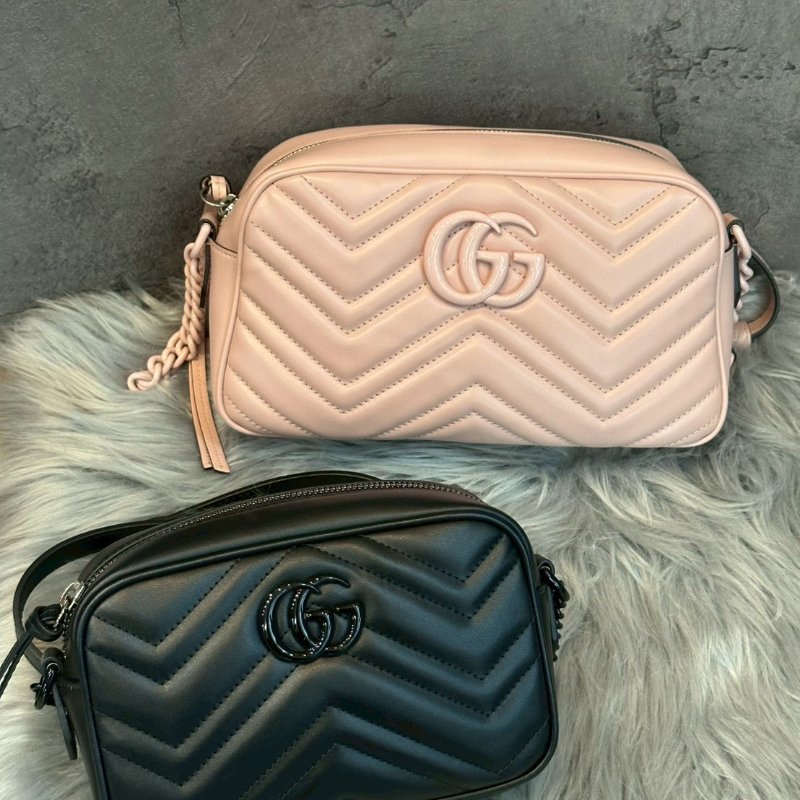 GUCCI GG Marmont Mini相機包 黑色-0