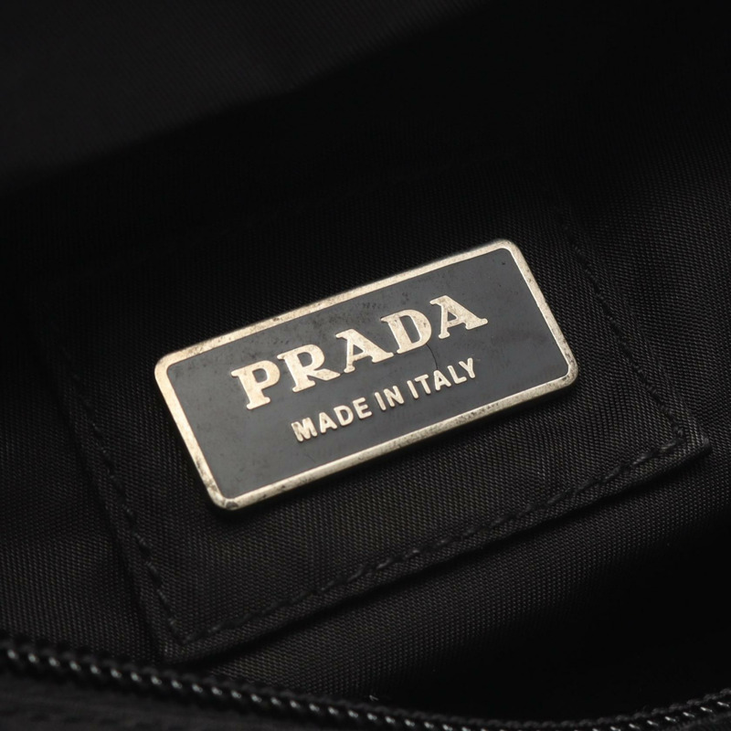 PRADA 三角板腰帶腰包尼龍黑色二手男女通用-3