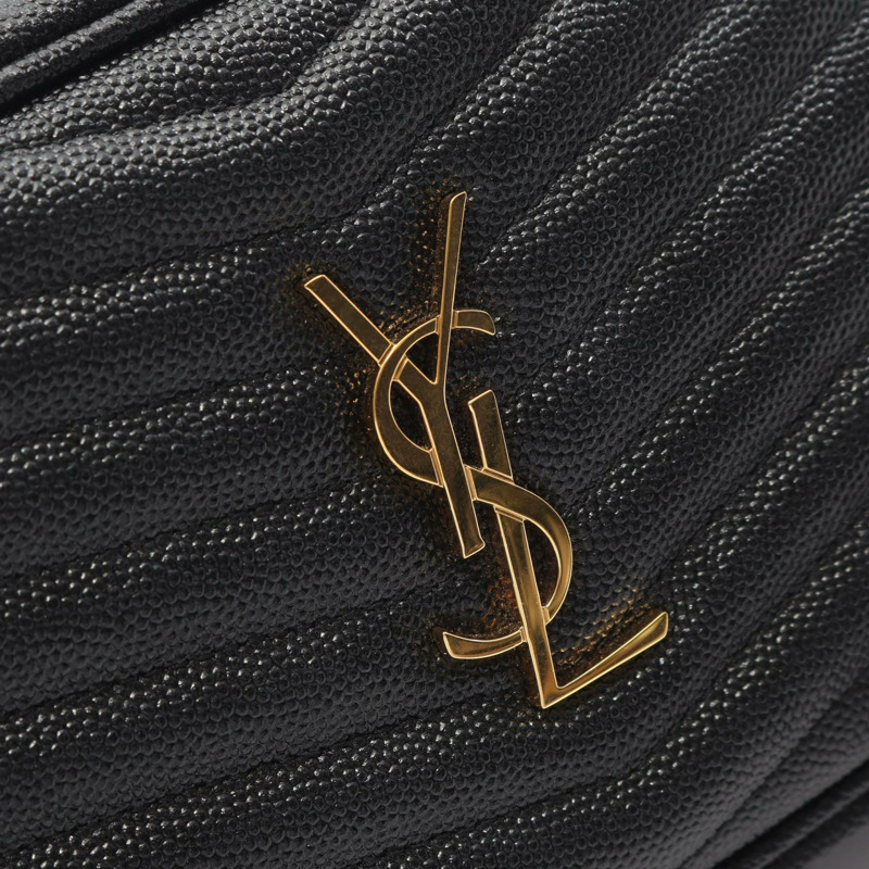 SAINT LAURENT PARIS Lou mini 斜背包 皮革 黑色 二手 女款-5