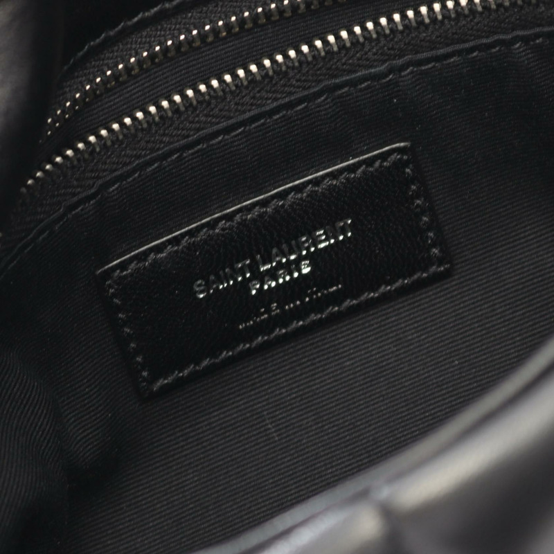 SAINT LAURENT PARIS Lulu Puffer 斜背包 皮革 黑色 二手 女款-3