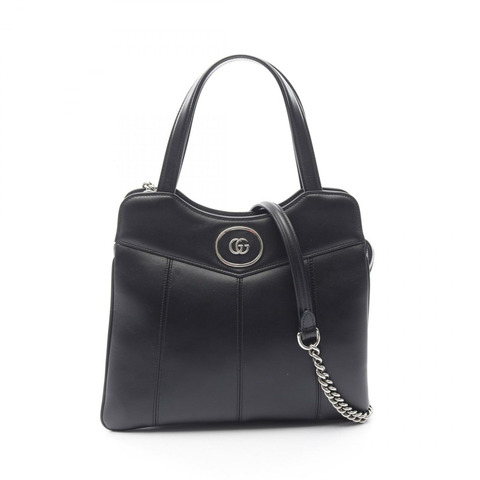GUCCI PETITE GG 單肩包 手提包 745918 皮革 黑色 二手 女士