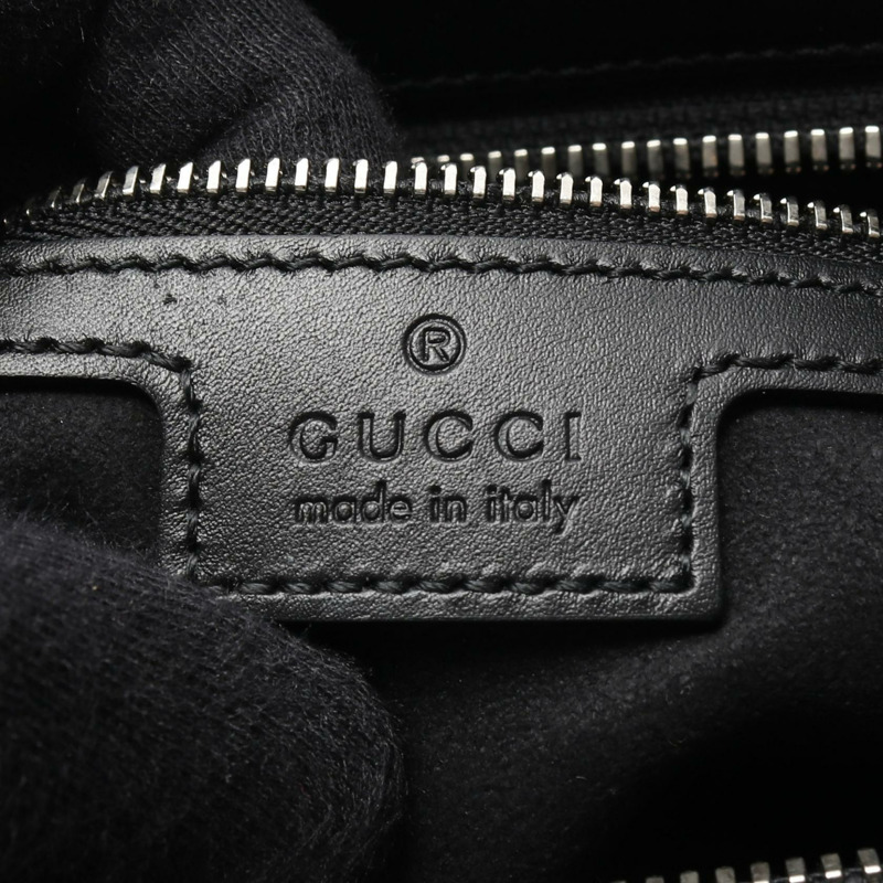 GUCCI PETITE GG 單肩包 手提包 745918 皮革 黑色 二手 女士-3