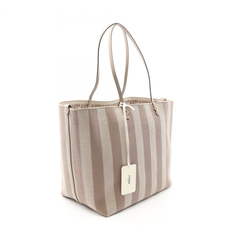 FENDI LARGE ROLL 托特包 手提包 8BH425AUPJF1SNP 帆布皮革米色 全新 女款-1