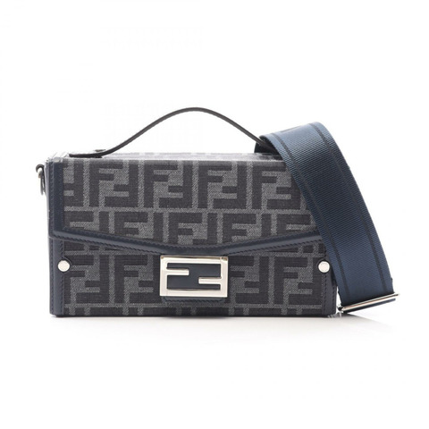 FENDI Soft Trunk Baguette Zucca 單肩包 手袋 帆布 皮革 灰色 黑色 女款