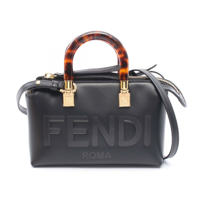 FENDI By The Way 迷你肩背包 手提包 皮革 黑色 二手 女士斜背包-0