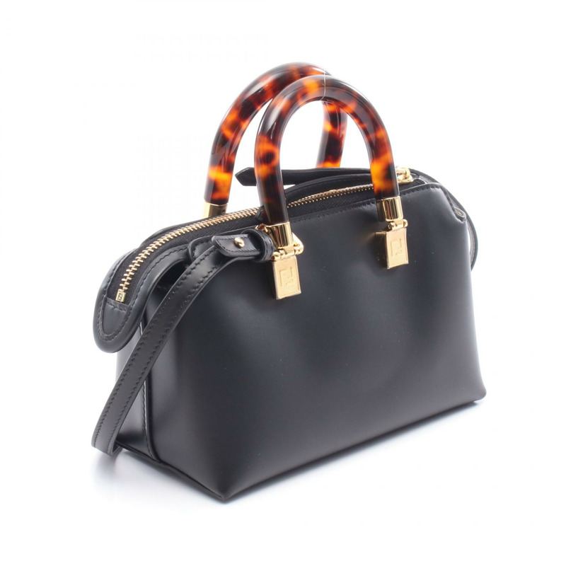 FENDI By The Way 迷你肩背包 手提包 皮革 黑色 二手 女士斜背包-1