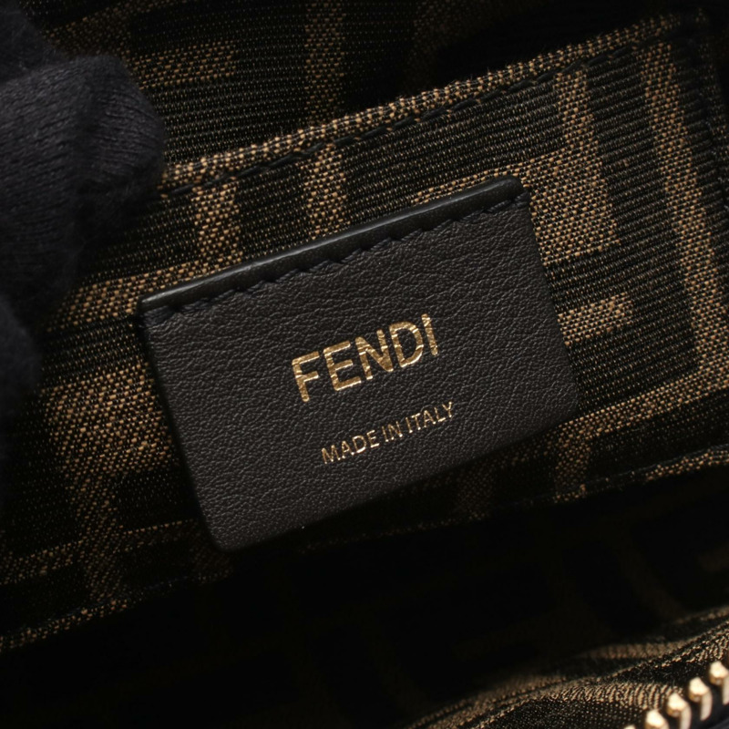 FENDI By The Way 迷你肩背包 手提包 皮革 黑色 二手 女士斜背包-3