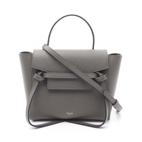 CELINE BELT BAG NANO 單肩包斜背包手提包皮革灰色二手女士