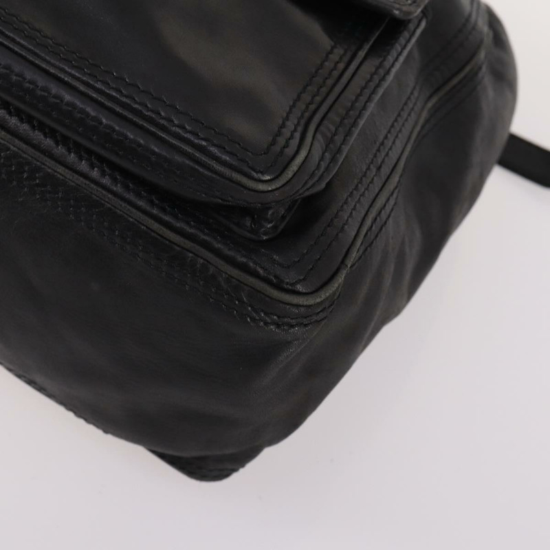 【日本直送】BOTTEGA VENETA INTRECCIATO 背包 皮革 黑金 正品 141914-9