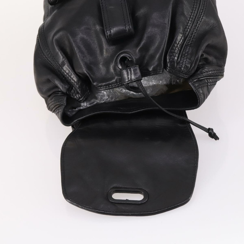 【日本直送】BOTTEGA VENETA INTRECCIATO 背包 皮革 黑金 正品 141914-18